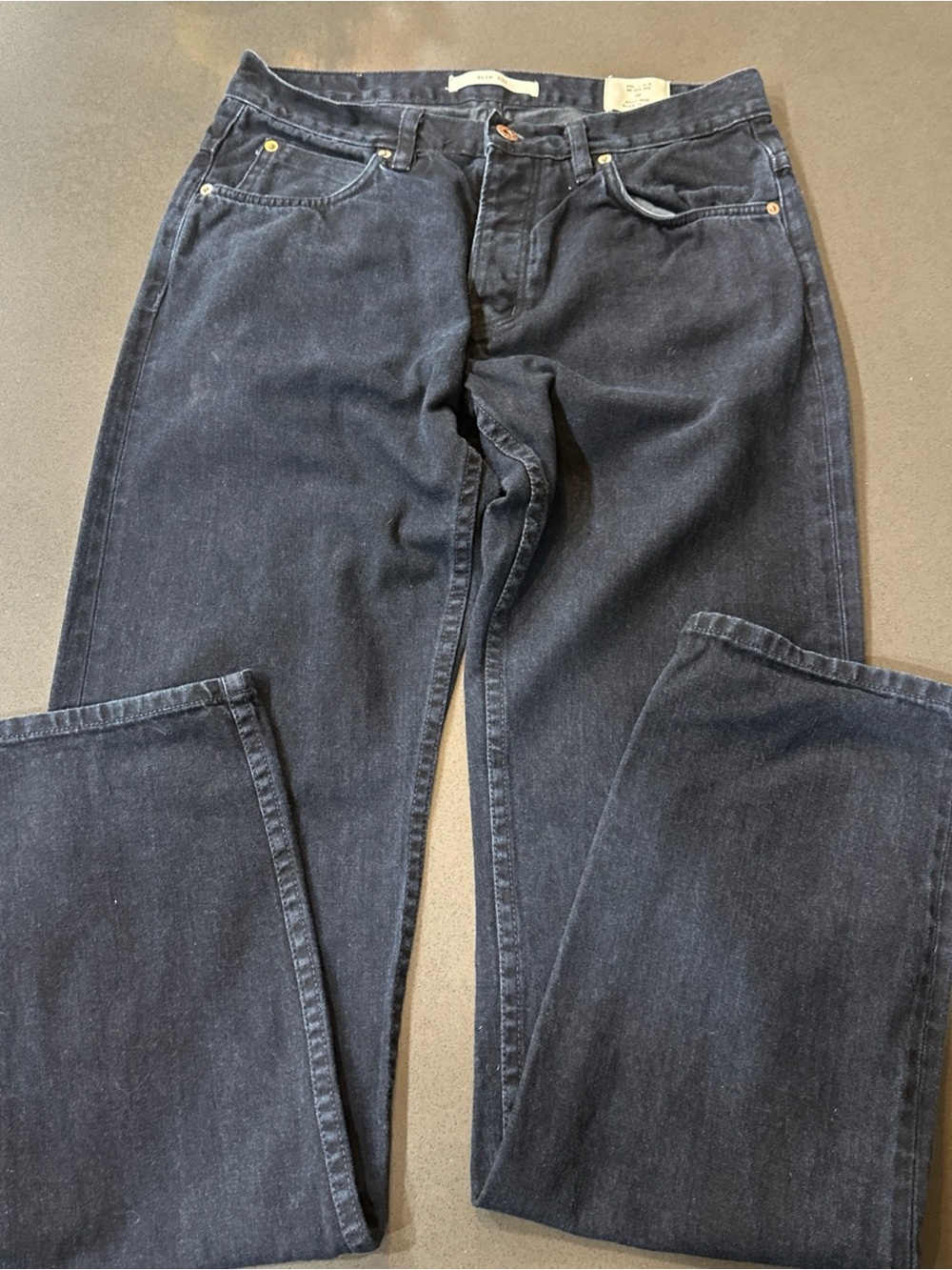 Billy Reid Slim Cut Jeans Selvedge 32x34 Dark Indigo USA Made Premium Denim EUC